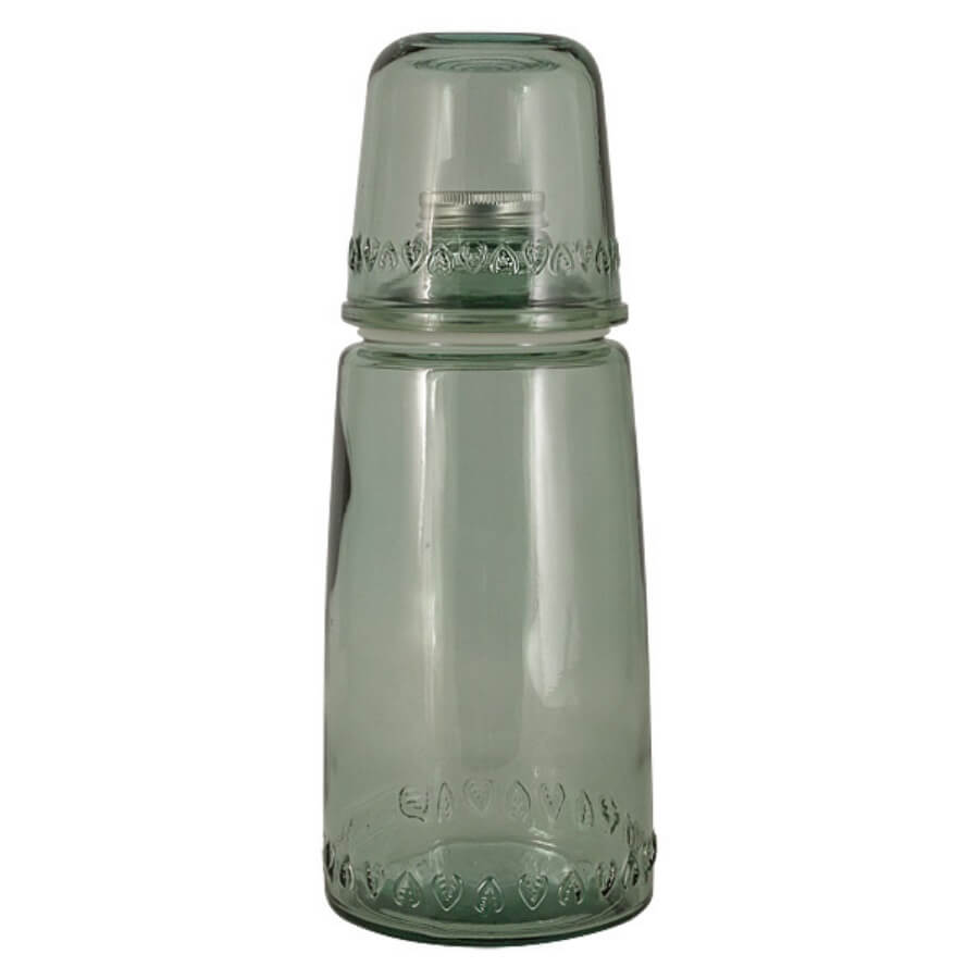 Бутылка для воды 1л со стаканом, Natural  Water, зелёные